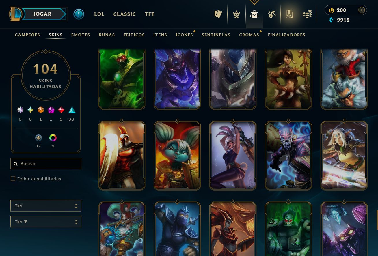 [ACESSO IMEDIATO] Bronze IV 104+ Skins 0% WR