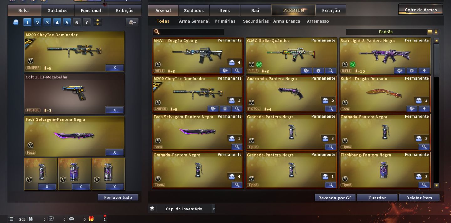 Conta crossfire, vip e variantes de vip