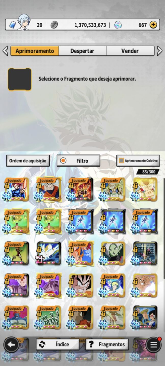 CONTA DB LEGENDS FULL EQUIP