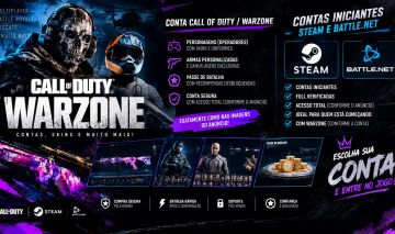 CONTA CALL OF DUTY WARZONE | ACESSO TOTAL | CONTAS VERIFICADAS STEAM/BATTLENET