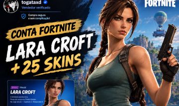 CONTA FORTNITE COM LARA CROFT + 25 SKINS | CONTA FA | ACESSO TOTAL