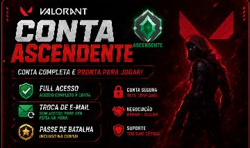 Conta Valorant Ascendente: Forsaken, Aemondir, EX.O, Faca Espinho Negro, Passe