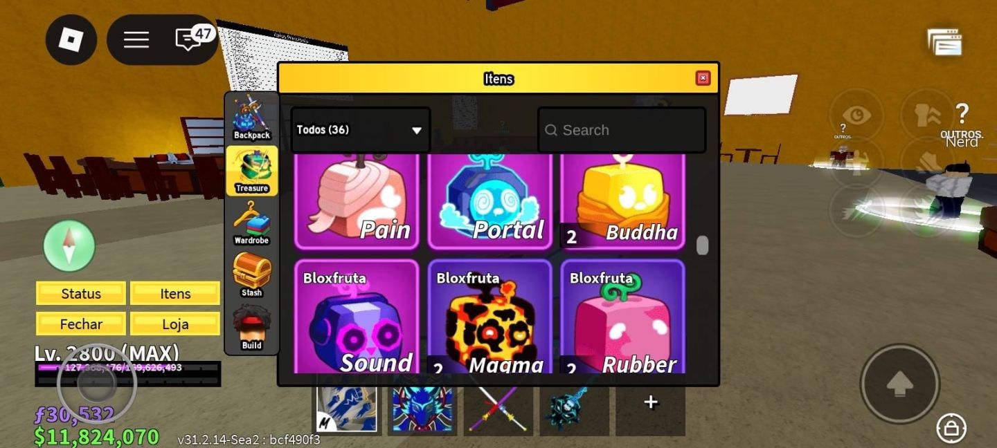 Conta roblox blox fruit