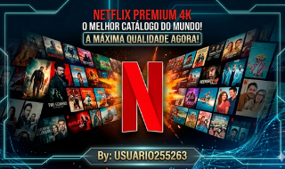 Netflix Premium 4K - Conta Completa ou Perfil. 30 dias