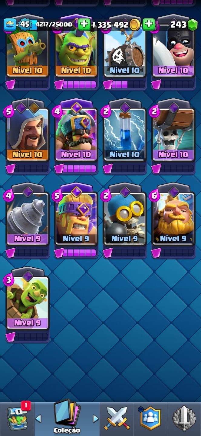 CONTA CLASH ROYALE 10500 TROFÉUS