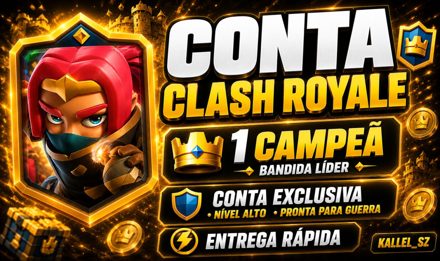 CONTA CLASH ROYALE TOP ARENA 15 COM CAMPEÃO LVL 12