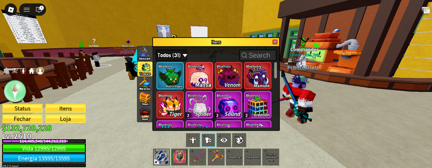 Contas Blox fruits
