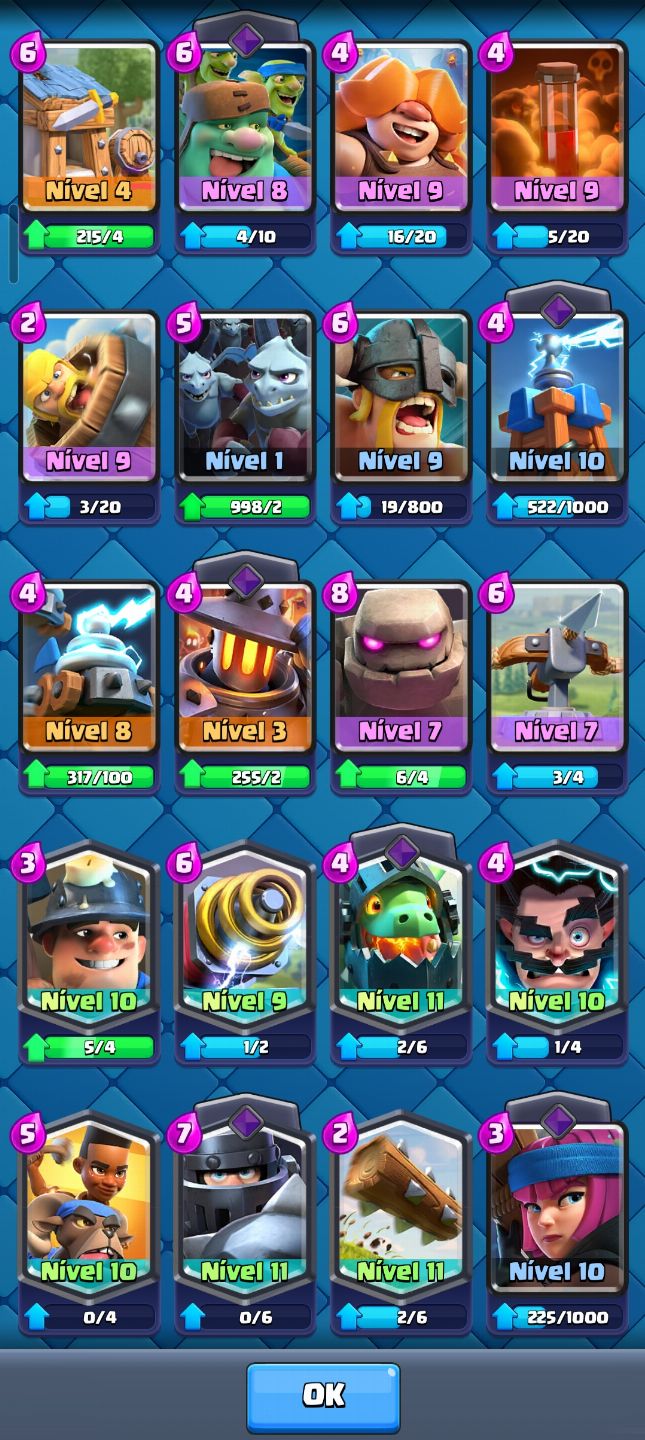 Conta Clash Royale Vários Personagens + 1 Campeão