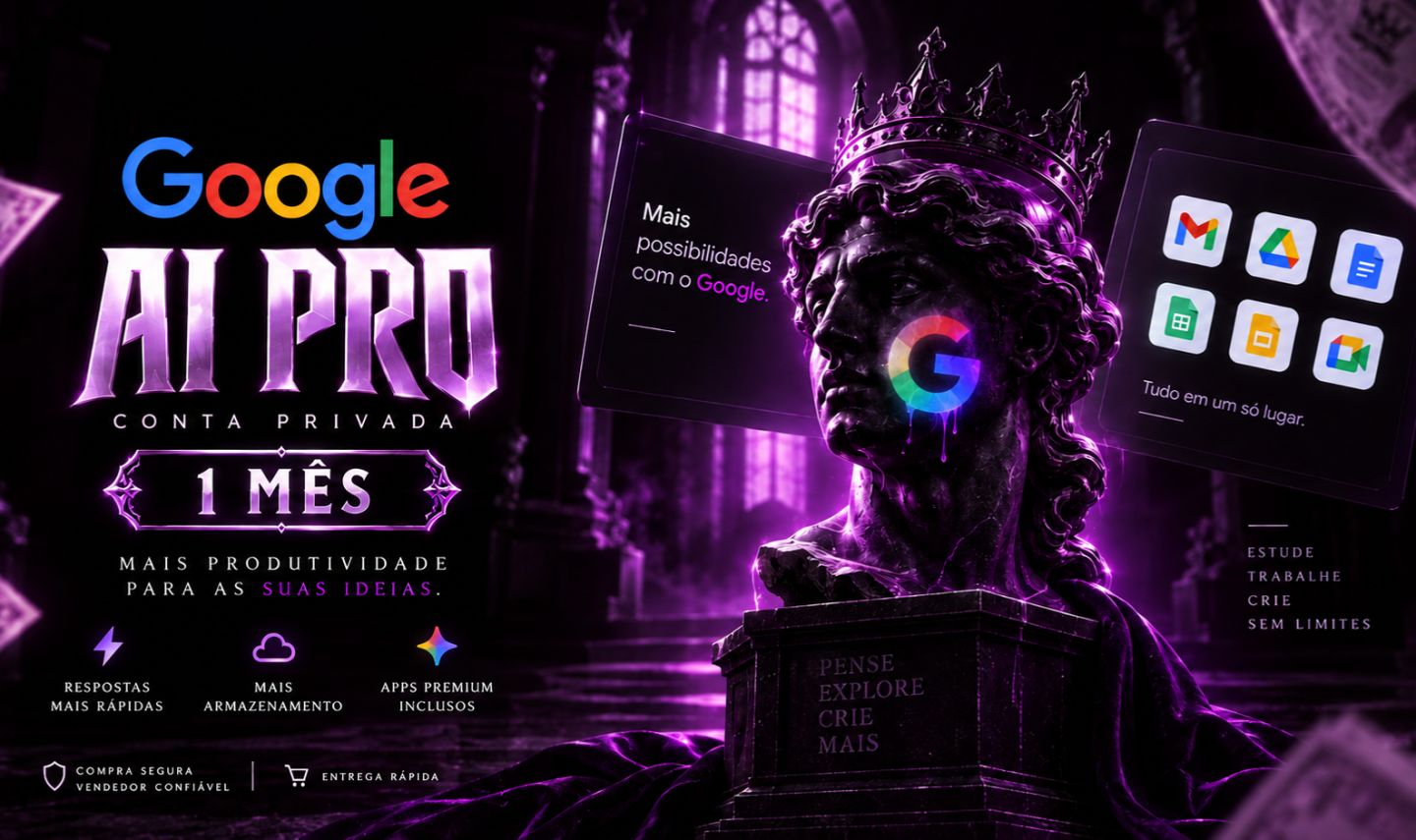GOOGLE AI PRO 30 DIAS [VEO | FLOW | ANTIGRAVITY] [CONTA PRIVADA] ENTREGA RÁPIDA