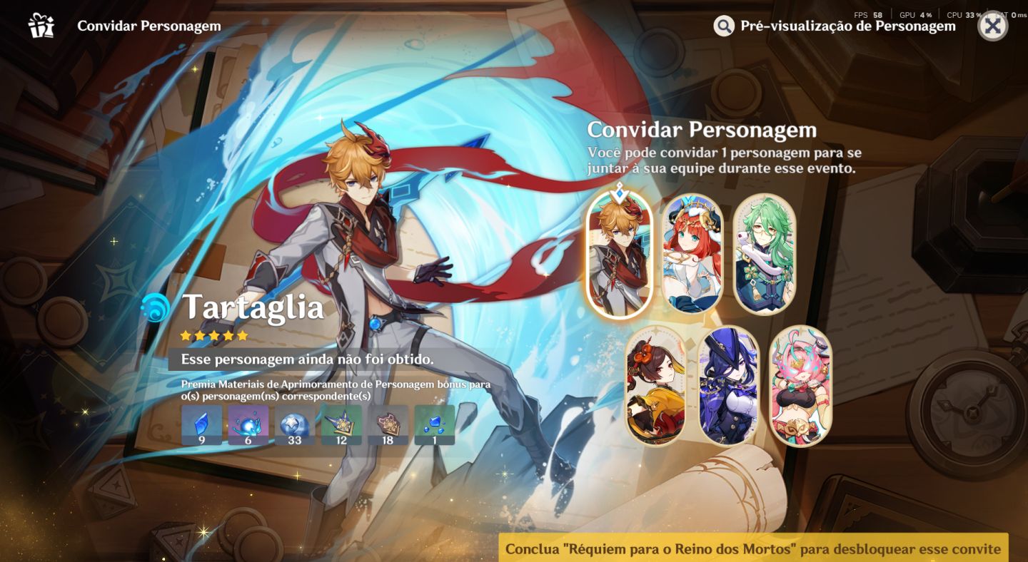 Conta Genshin Neuvillette C6R1 + Muitos 5 Estrelas