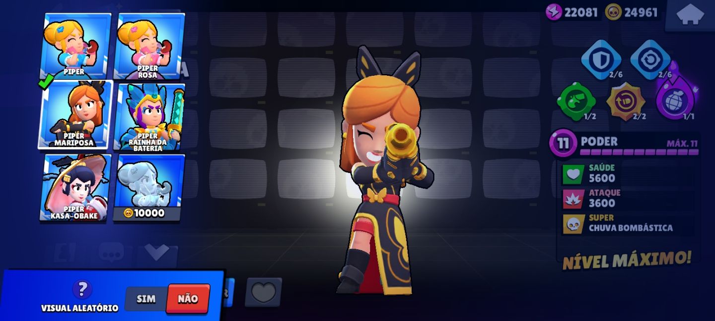 Conta brawl stars e clash royale com muitos personagens