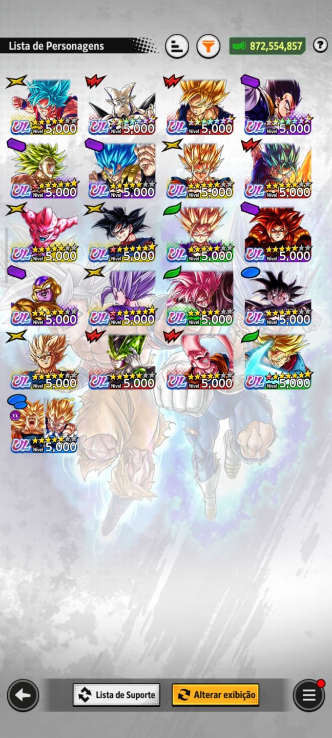 Conta End Game do Dragon Ball Legends