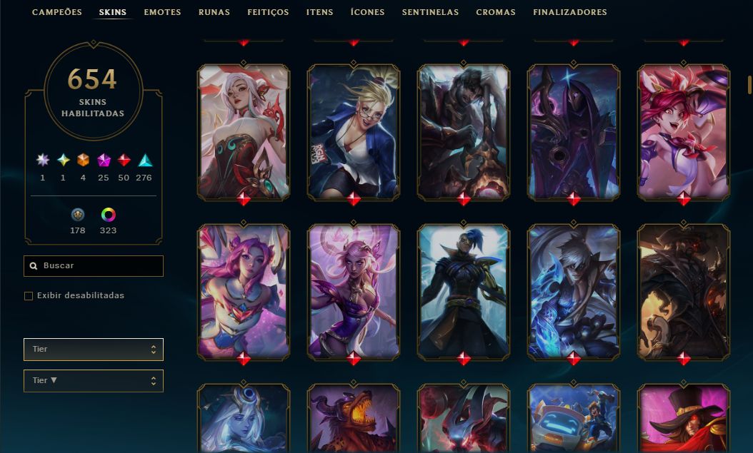 654 SKINS | AHRI LENDA IMORTALIZADA AUTOGRAFADA | Jinx Fragmentada de Arcane
