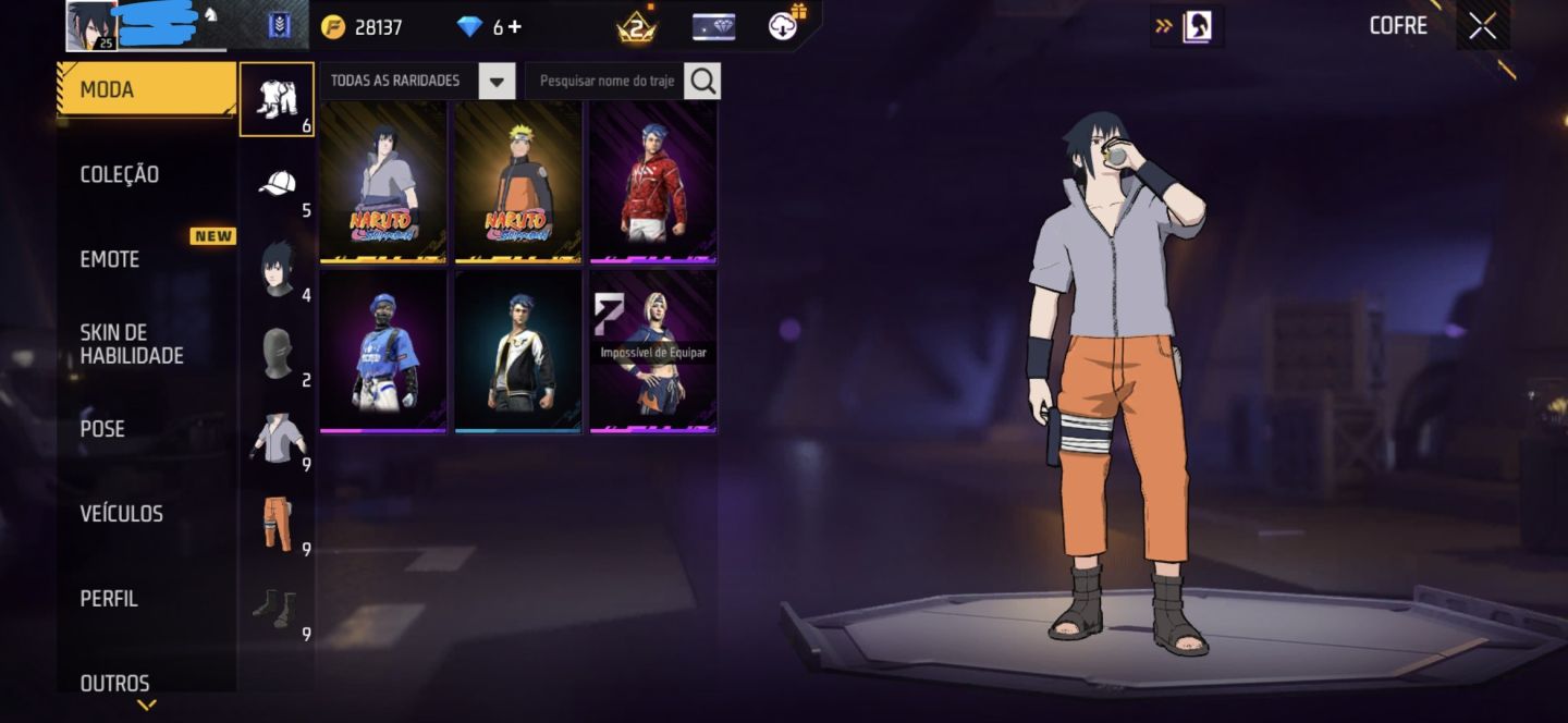 Conta de free fire com skin fadinha