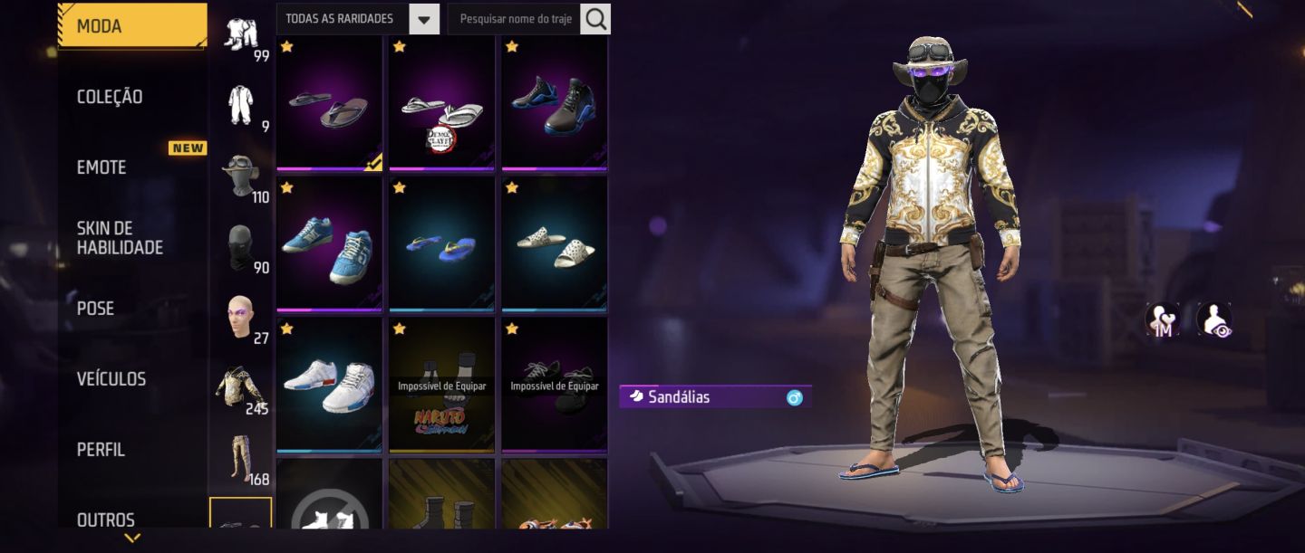 Conta free Fire antiga com 4,5,6,7 passe