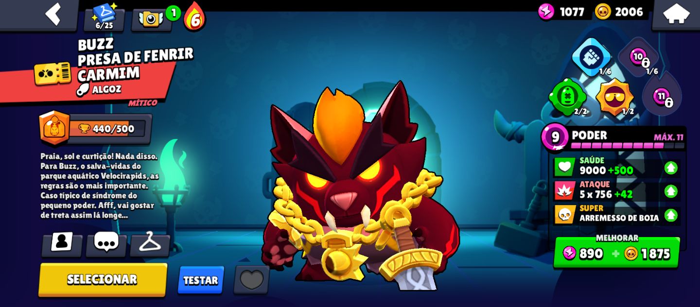 Conta de brawl stars com 2500 troféus skin lendária e muito mais