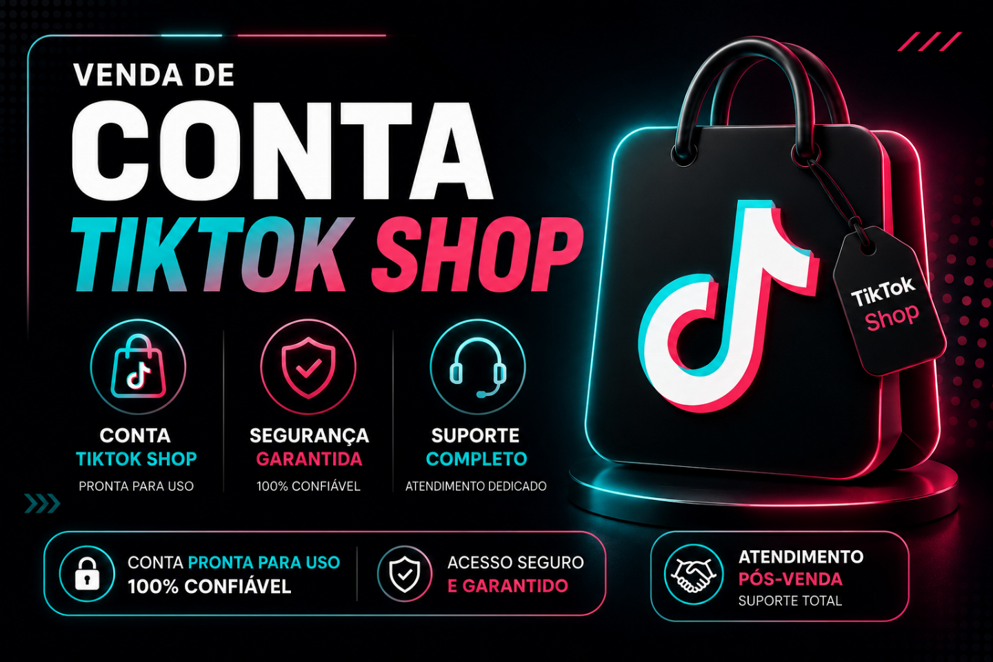 CONTA TIKTOK SHOP ATIVO | 2K | SEM DOC ENTREGA RÁPIDA