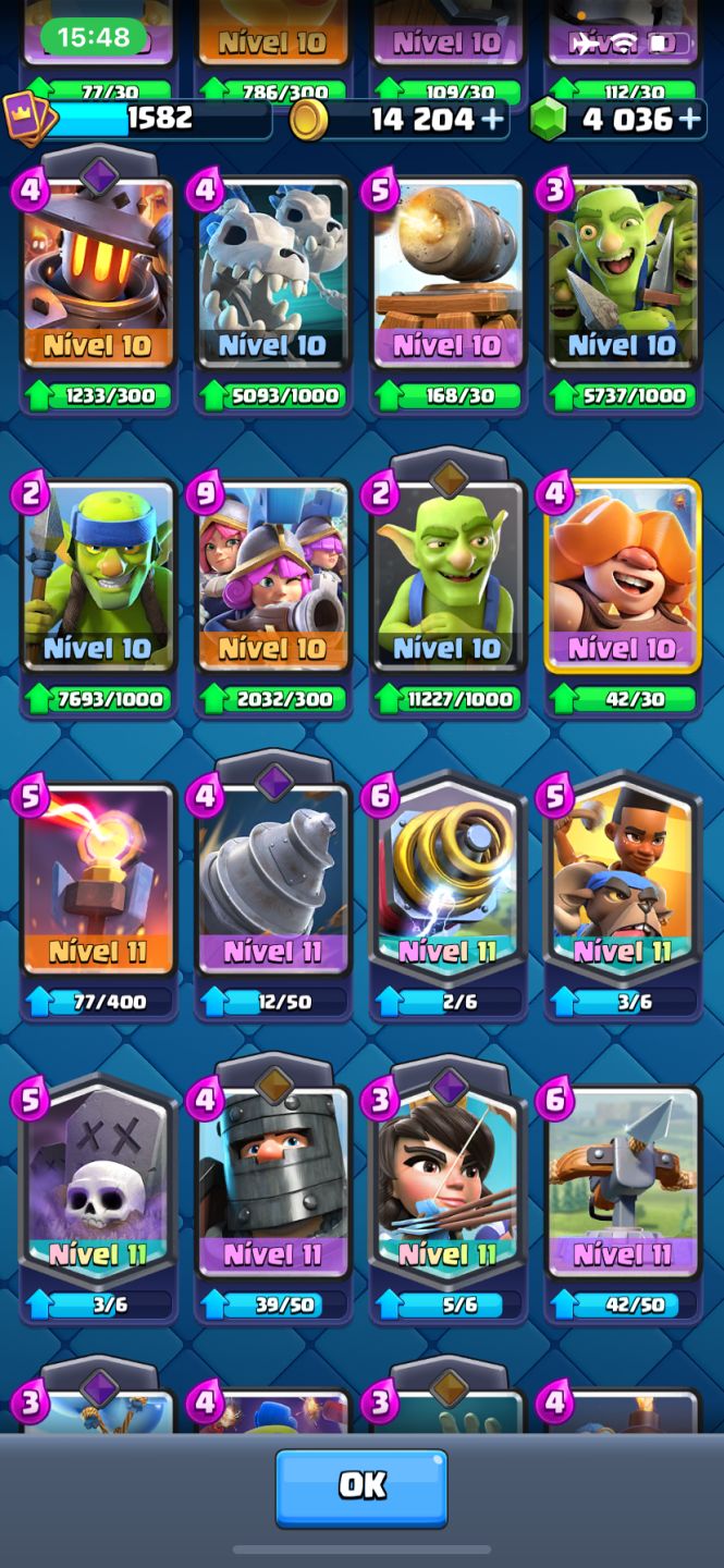 Conta clash Royale 11,250 k troféu