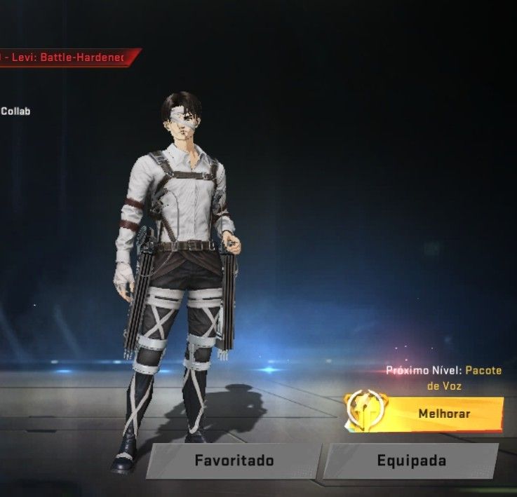 Conta de blood striker a venda com skin do Levi parceria e várias skins de armas