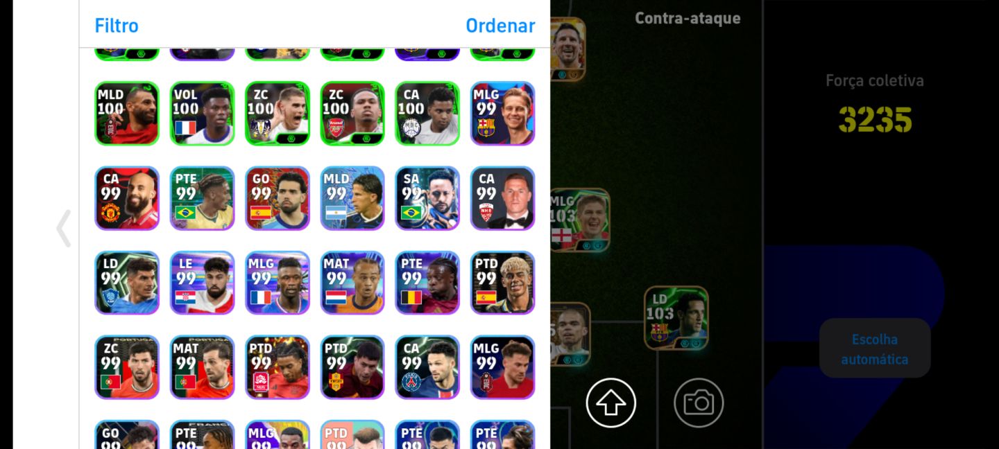 Conta de efootball mobile com o novo Bale e Messi 111