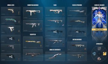 Conta de VALORANT com muitas skins e pacotes, acesdente, primeiro passe