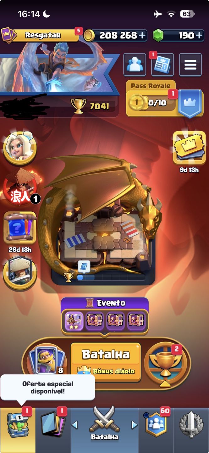 Conta de Braw com 21k de troféus e dois Passes e uma conta de clash arena 19