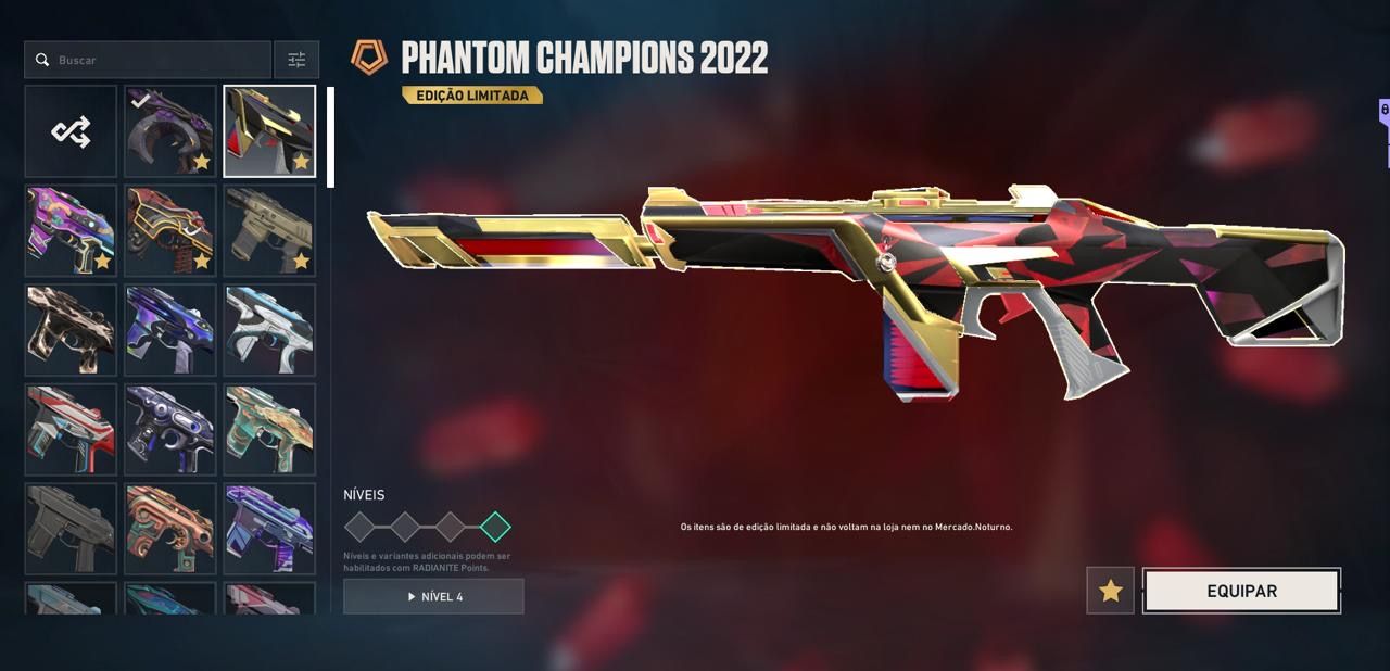 Conta com armas vct e champions