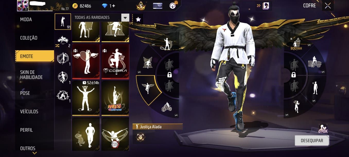 CONTA FREE FIRE SUPER COMPLETA - FULL MANDELA - 27 PASSES ANTIGOS