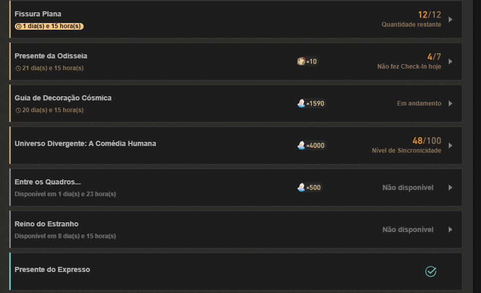 Conta HSR Upada Rank 70 E Genshin Impact AR 49 (CHEQUE A DESCRIÇÃO)