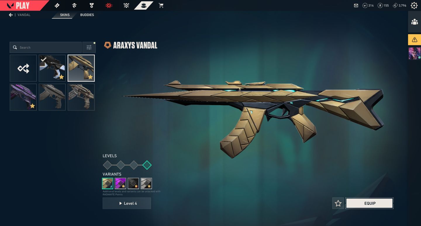CONTA VALORANT - MUITAS SKINS - R$500 GASTOS