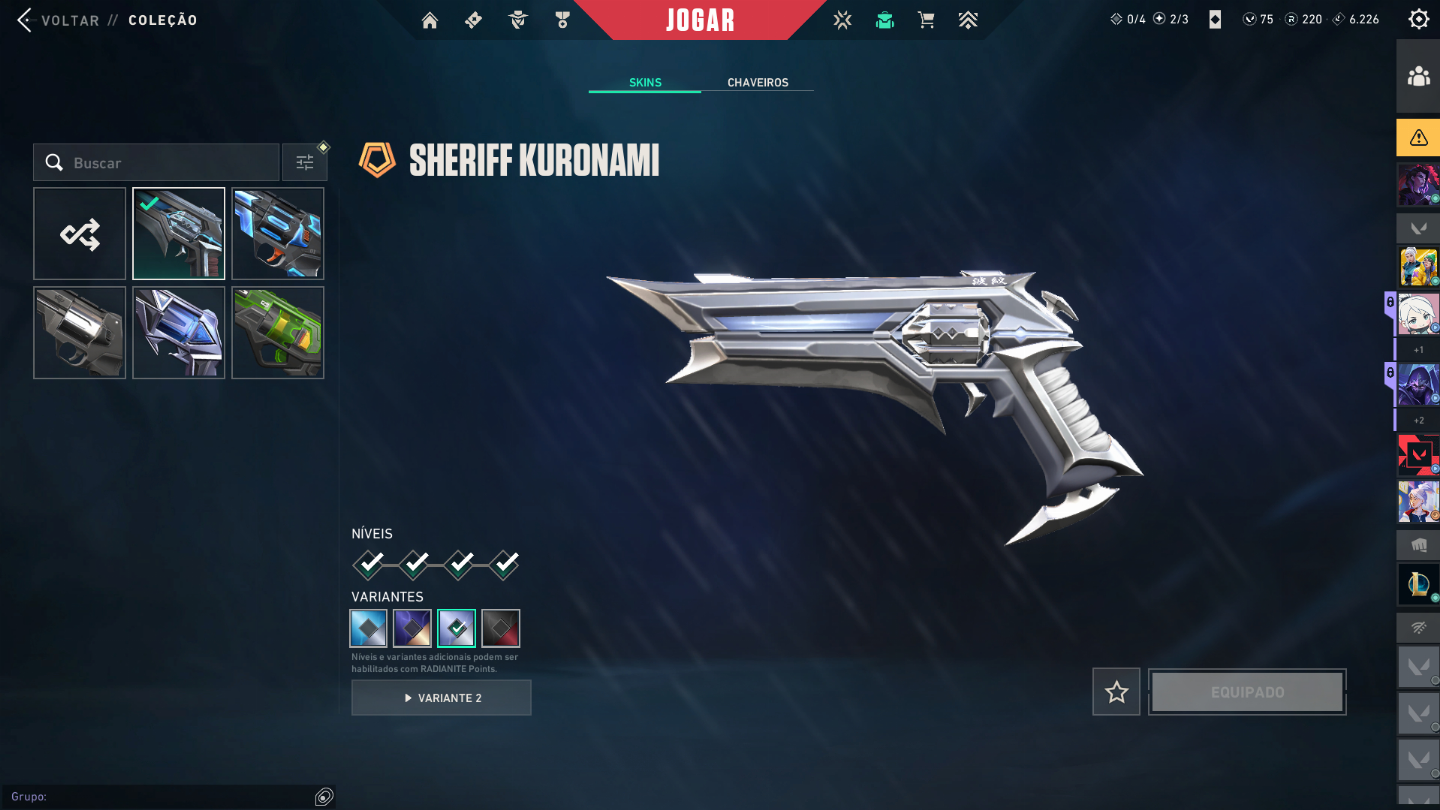 Conta valorant unico dono, ascendente, varias skins