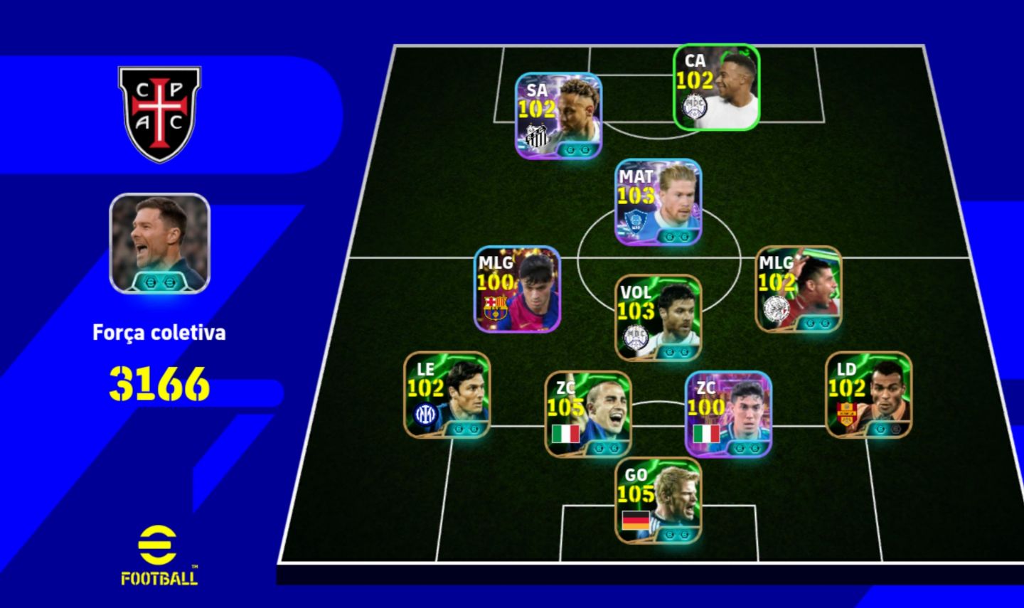 CONTA DE EFOOTBALL 3167 DE FORÇA COM NEY BLITZ CURLER E MUITOS EPICOS BRABOS!!!