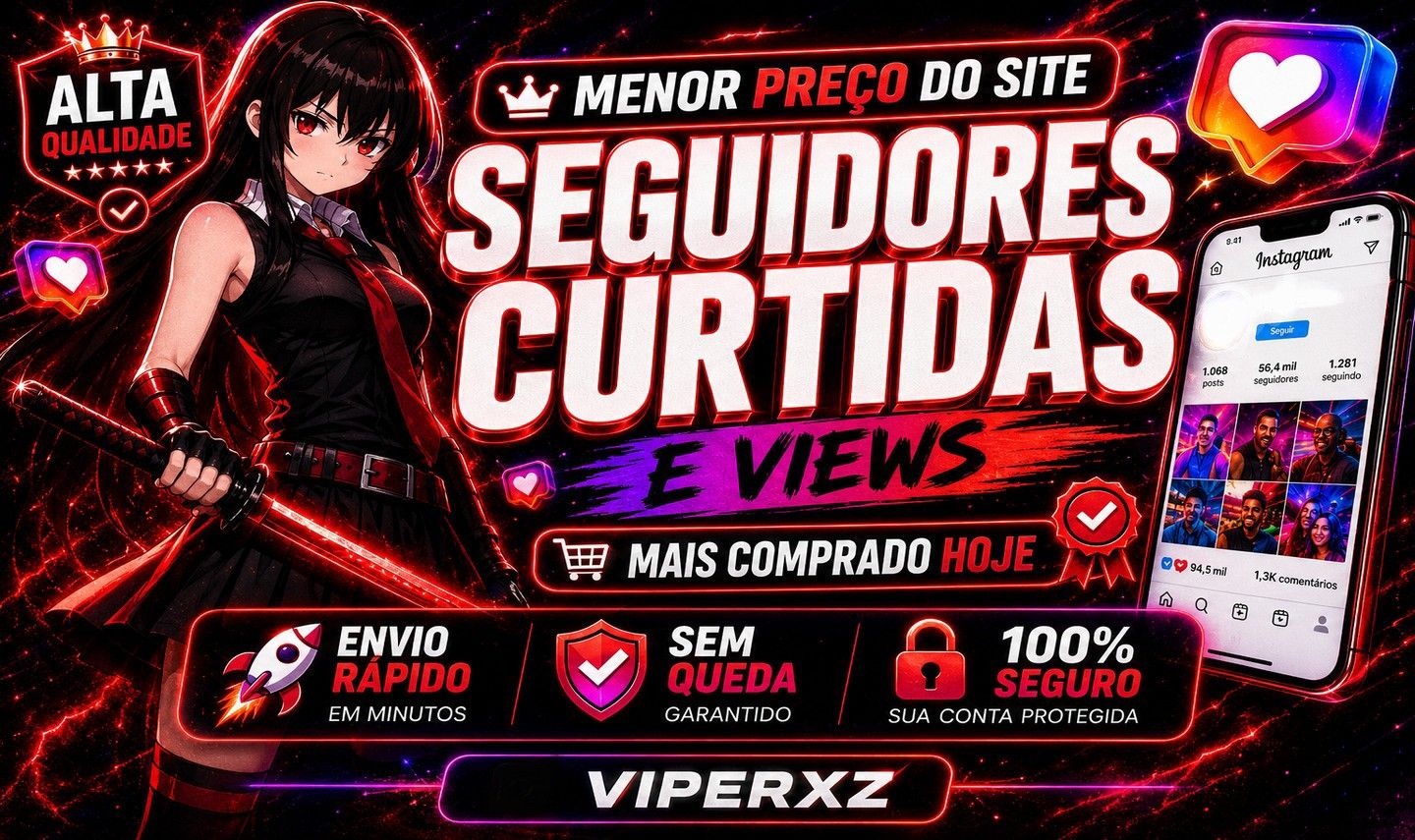 [MENOR PREÇO DO SITE] SEGUIDORES INSTAGRAM - CURTIDAS E VIEWS - ENGAJAMENTO!