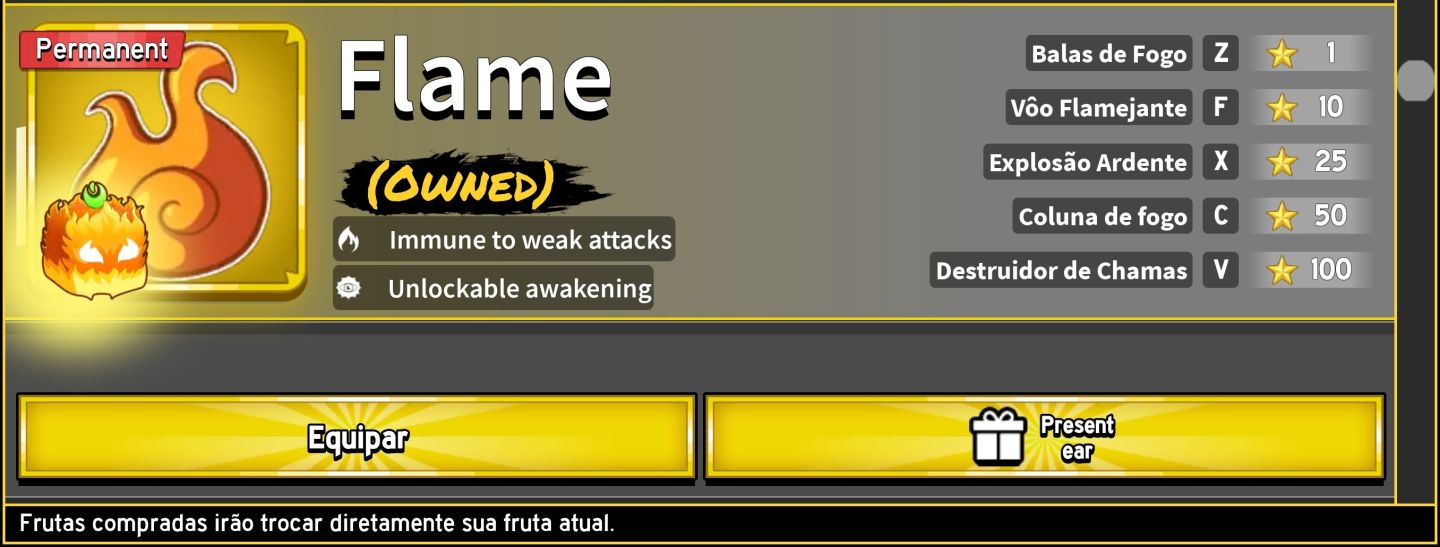 Conta com todas as Gamepass e 10 fruitas perm | Dragon, kitsune, portal etc...