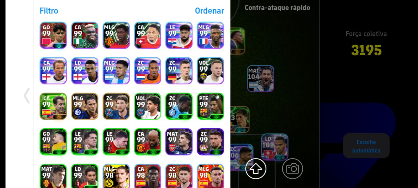 Conta Efootball! Suárez 105 + M Reus + Romero 106 + Zanetti + Edmilson + Klopp