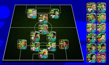 CONTA DE EFOOTBALL, COM ALGUNS JOGADORES E TÉCNICOS