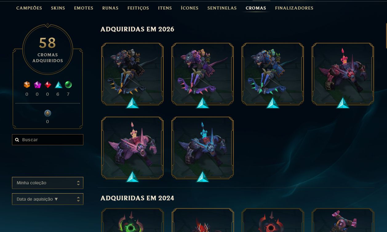 CONTA LEAGUE OF LEGENDS - 218 SKIN - ULTIMATES/MITICAS/LENDARIAS - FULL ACESSO
