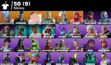 CONTA FORTNITE | 50 SKINS | VALERIA | MIZUKI | PETER GRIFFIN | KORRA