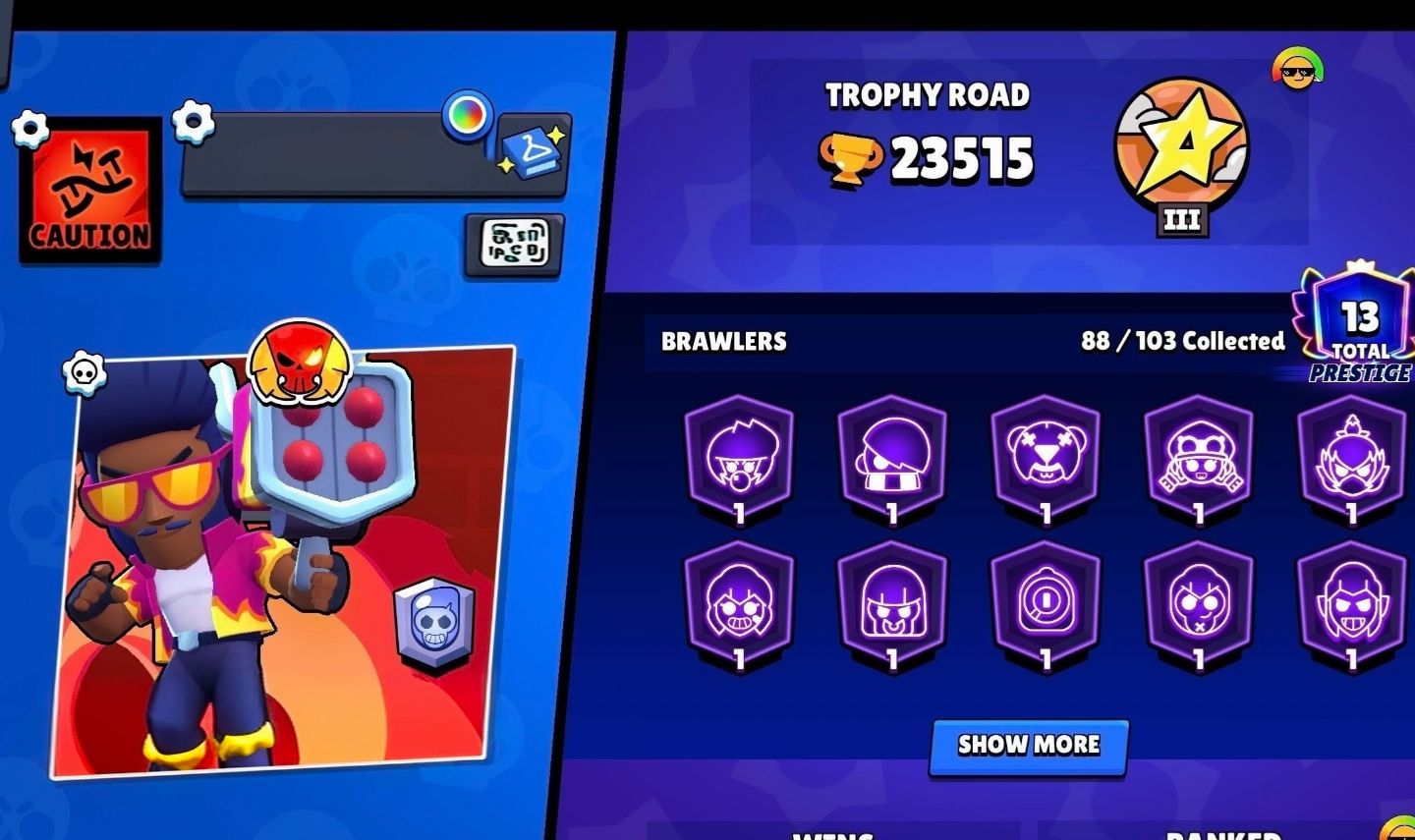 CONTA BRAWL STARS PERFEITA