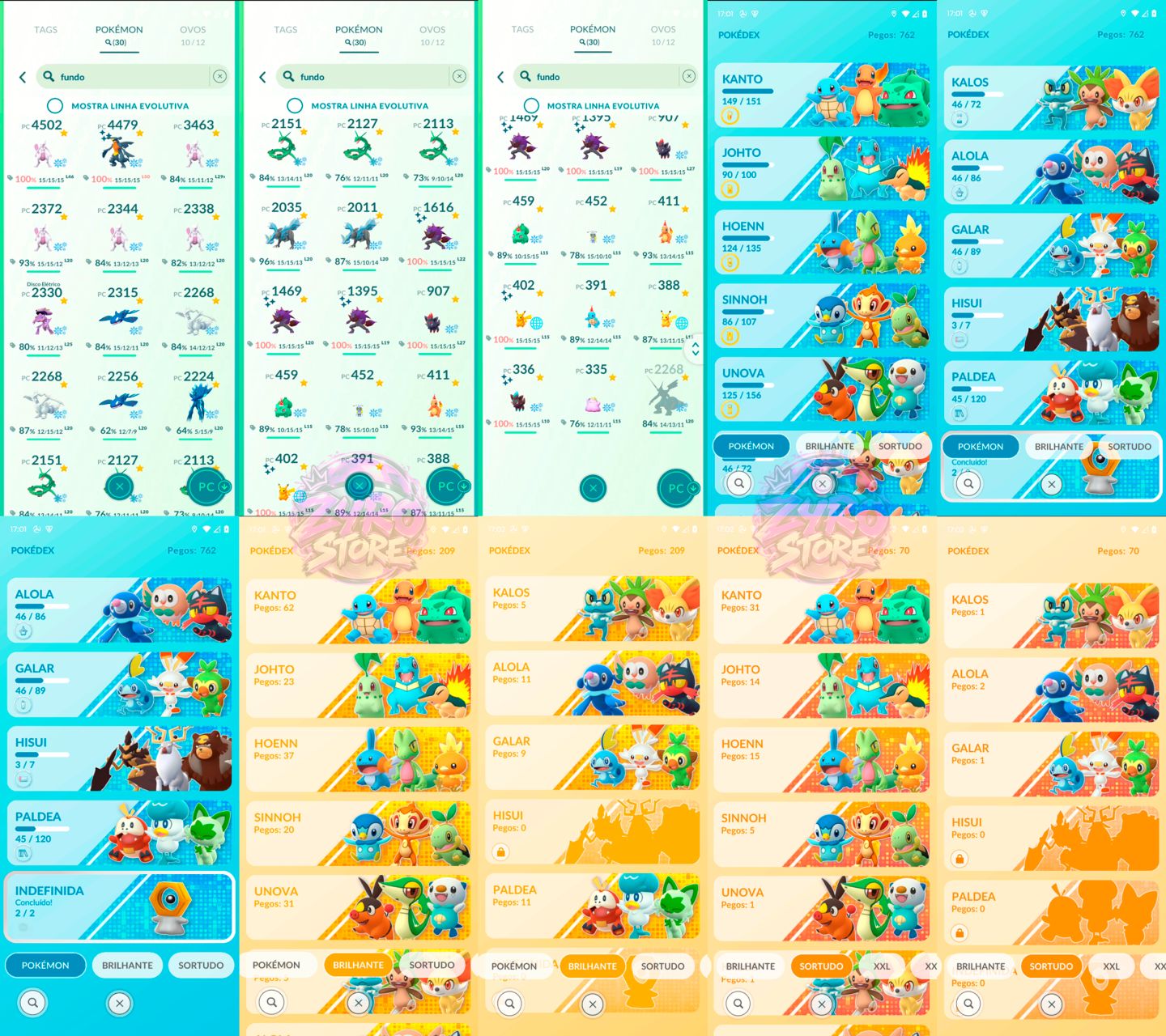 CONTA POKÉMON GO LVL 71 | 238 LENDÁRIOS | 101 SHINYS | 30 FUNDOS | 50 HUNDOS | 7