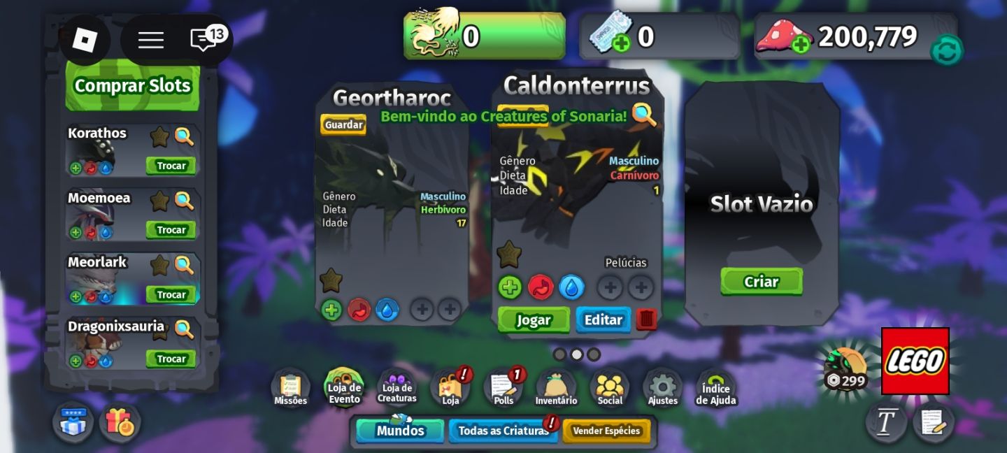 Mushs + Caldonterrus e Geortharoc (Creatures of Sonaria)