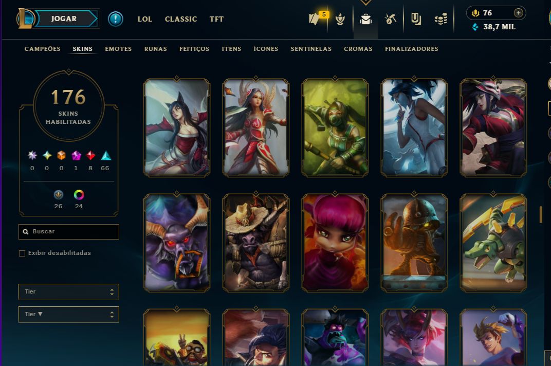 Gold 1 com 176 skins