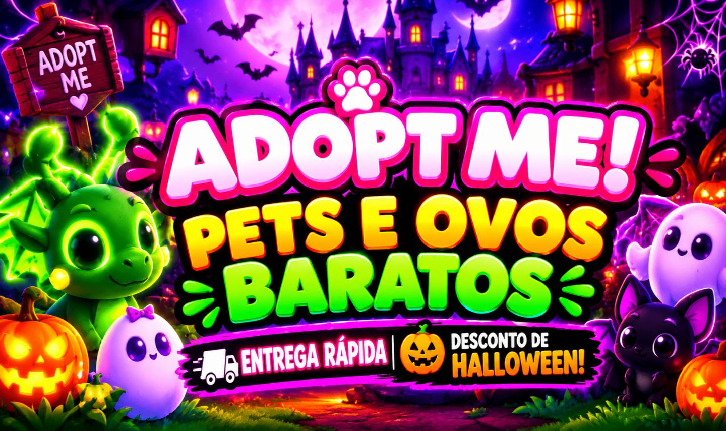 ADOPT ME! PETS E OVOS BARATOS | HALLOWEEN + ATUALIZAÇÃO! ENTREGA RÁPIDA ROBLOX