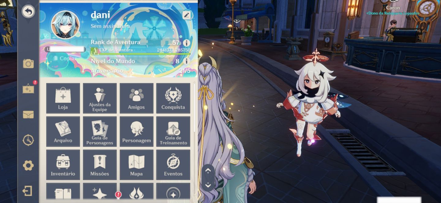Conta Genshin 24 t5(Zibai, Columbina, Arlecchino, 4 Arcontes etc)+ Honkai