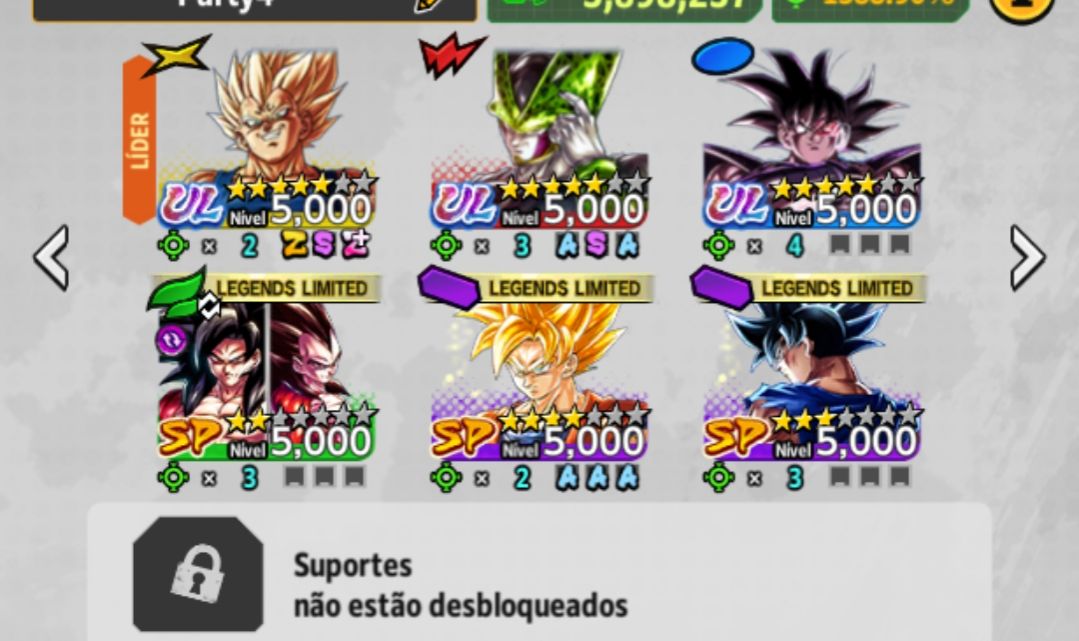 18 limitados+ 4 ultras: Vegetta majin, cell perfeito,Goku e Tullece 3k Diamantes