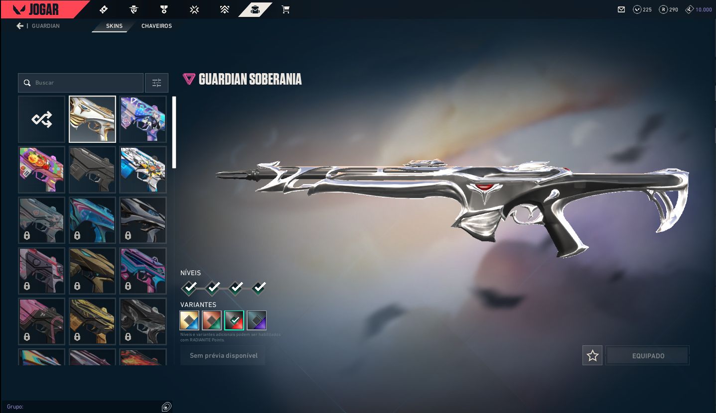 Conta valorant nivel 360 3x ascendente 3x facas 6x vandal 3x pesses 40k VP gasto