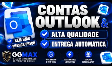 CONTAS EMAIL OUTLOOK & HOTMAIL | NÃO PRECISA DE SMS