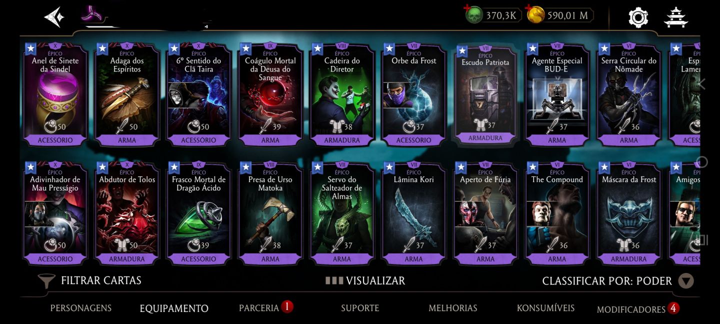 CONTA MK MOBILE END-GAME | 370K ALMAS | 101K RUBIS | FULL FX: DIAMANTE+ÉPICOS