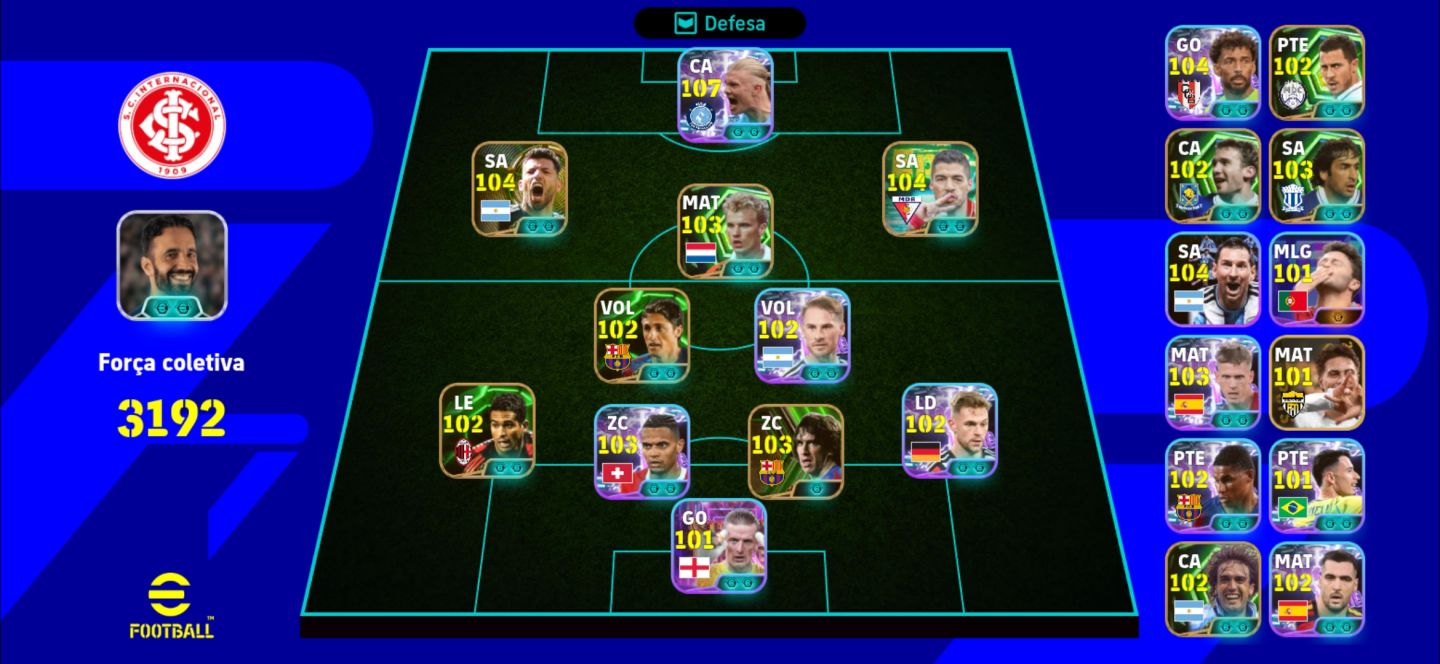 EFOOTBALL 3192 | HAALAND 107 | SUÁREZ 104 | AGÜERO 104 | BERGKAMP 103 | AMORIM