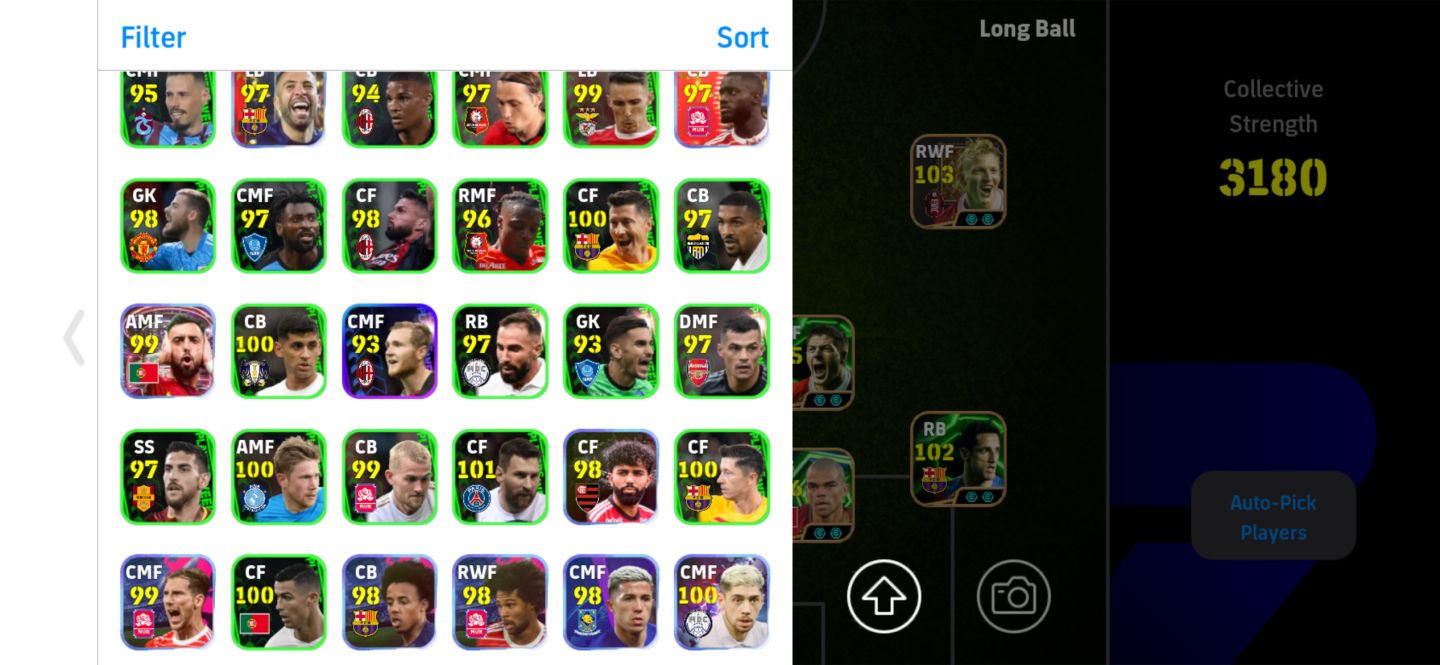 CONTA EFOOTBALL MOBILE SUPER RARA - MAIS DE 900 JOGADORES